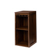 Walnut Wine Bar with Hutch & Stylish Storage