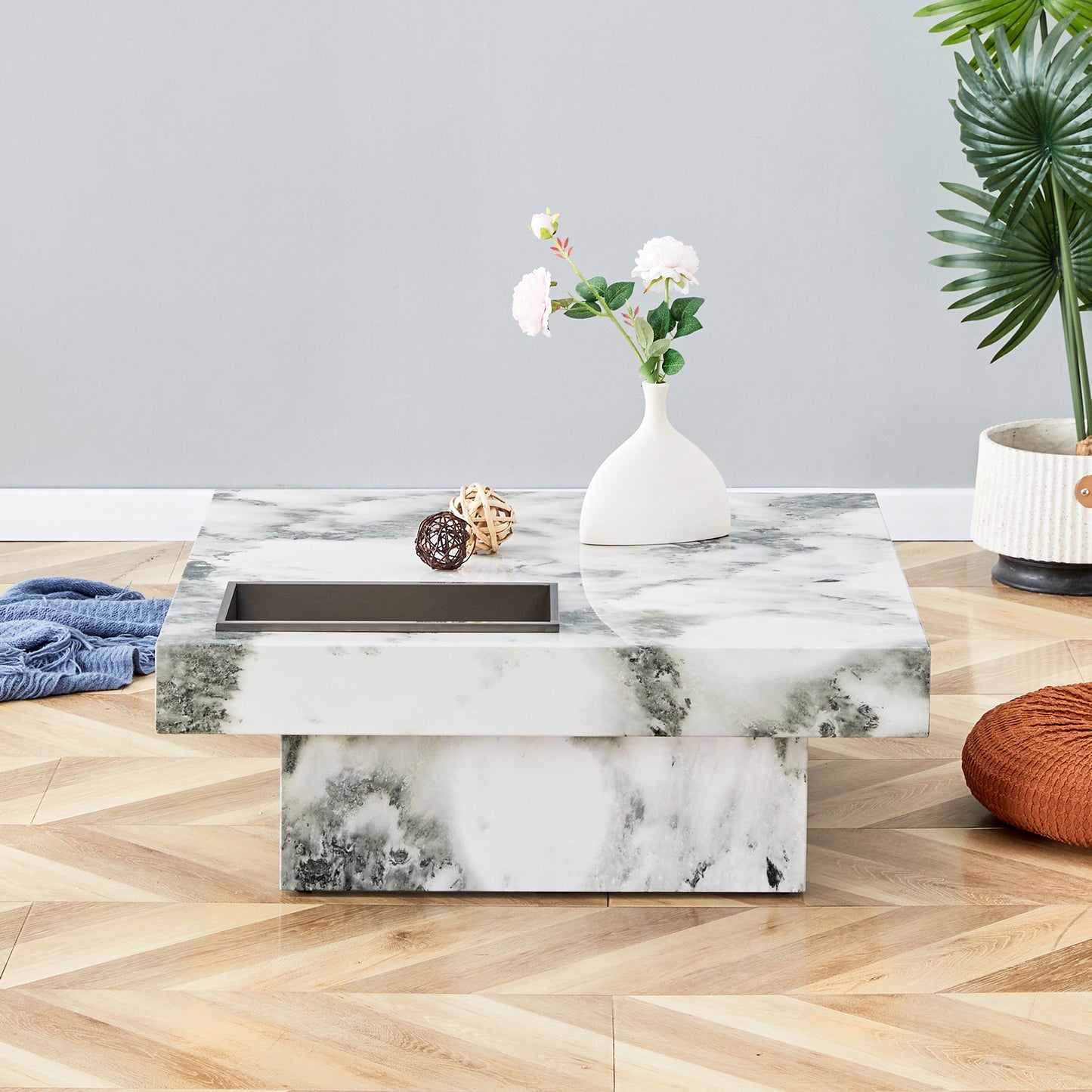 Chic Marble-Style Coffee Table