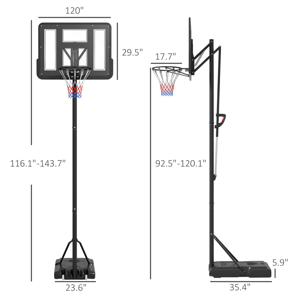 Soozier Adjustable Portable Basketball Hoop