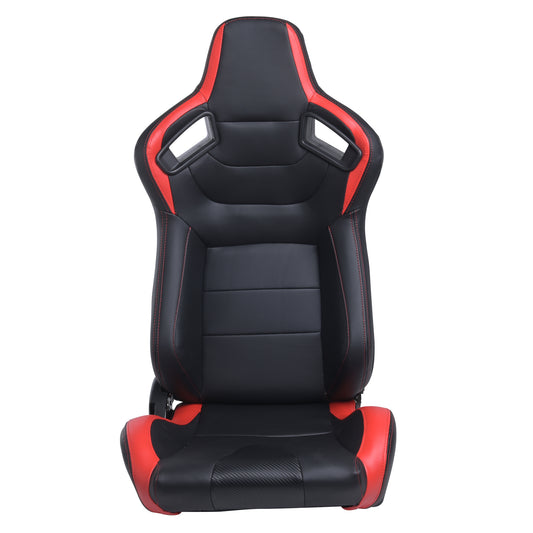 Sleek Racing Seat Duo in Black and Red