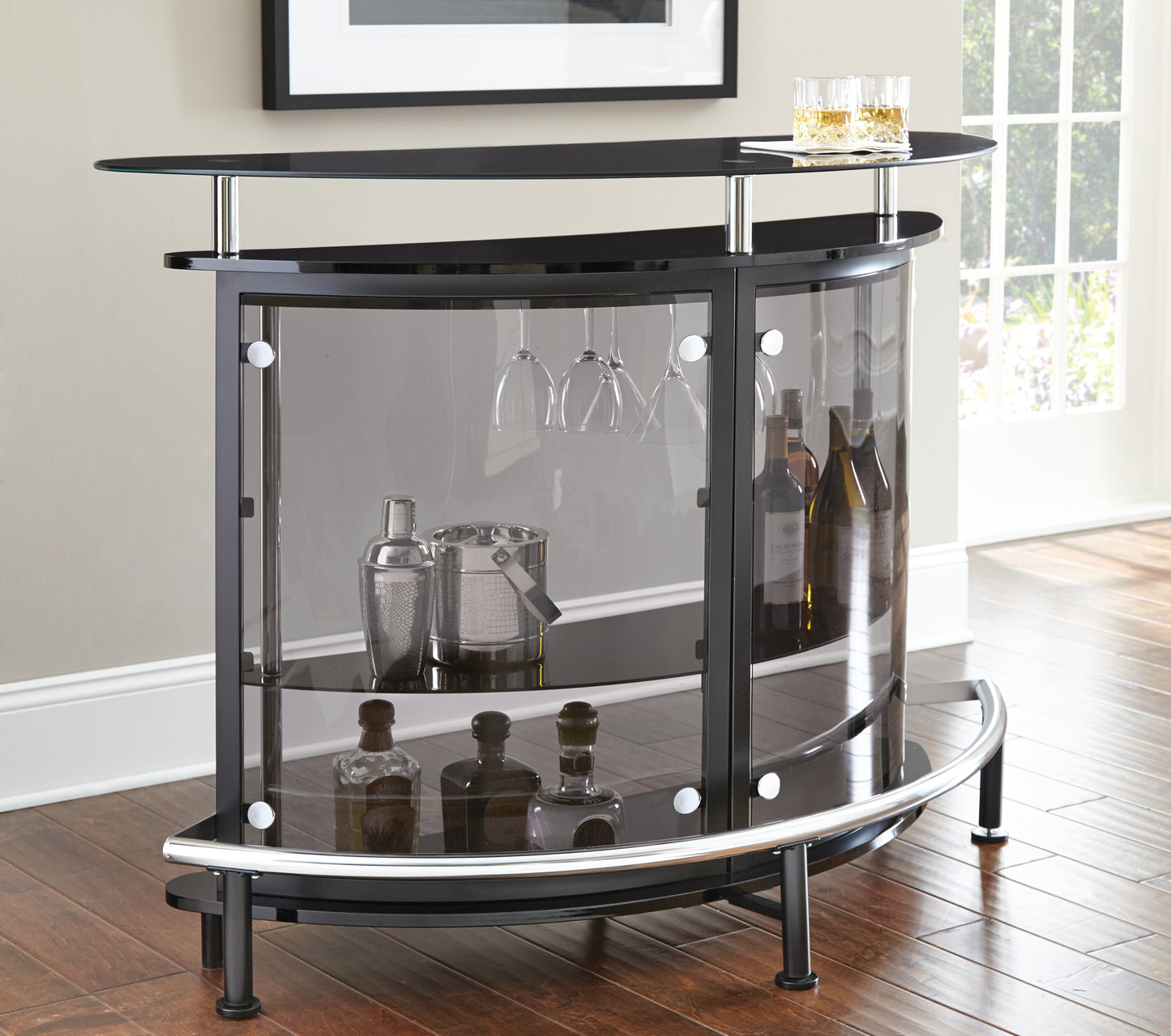 Ariana Black Bar Table & Server