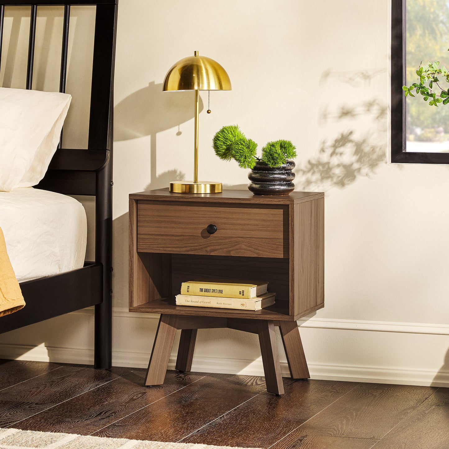 Mocha Minimalist Nightstand