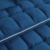 Blue Velvet Dream Sofa Bed: Foldable, Adjustable & USB-Ready