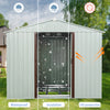 Outdoor White Metal Storage Shed with Window