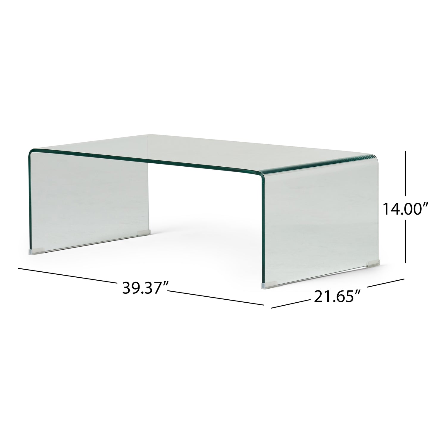 Sleek Tempered Glass Coffee Table