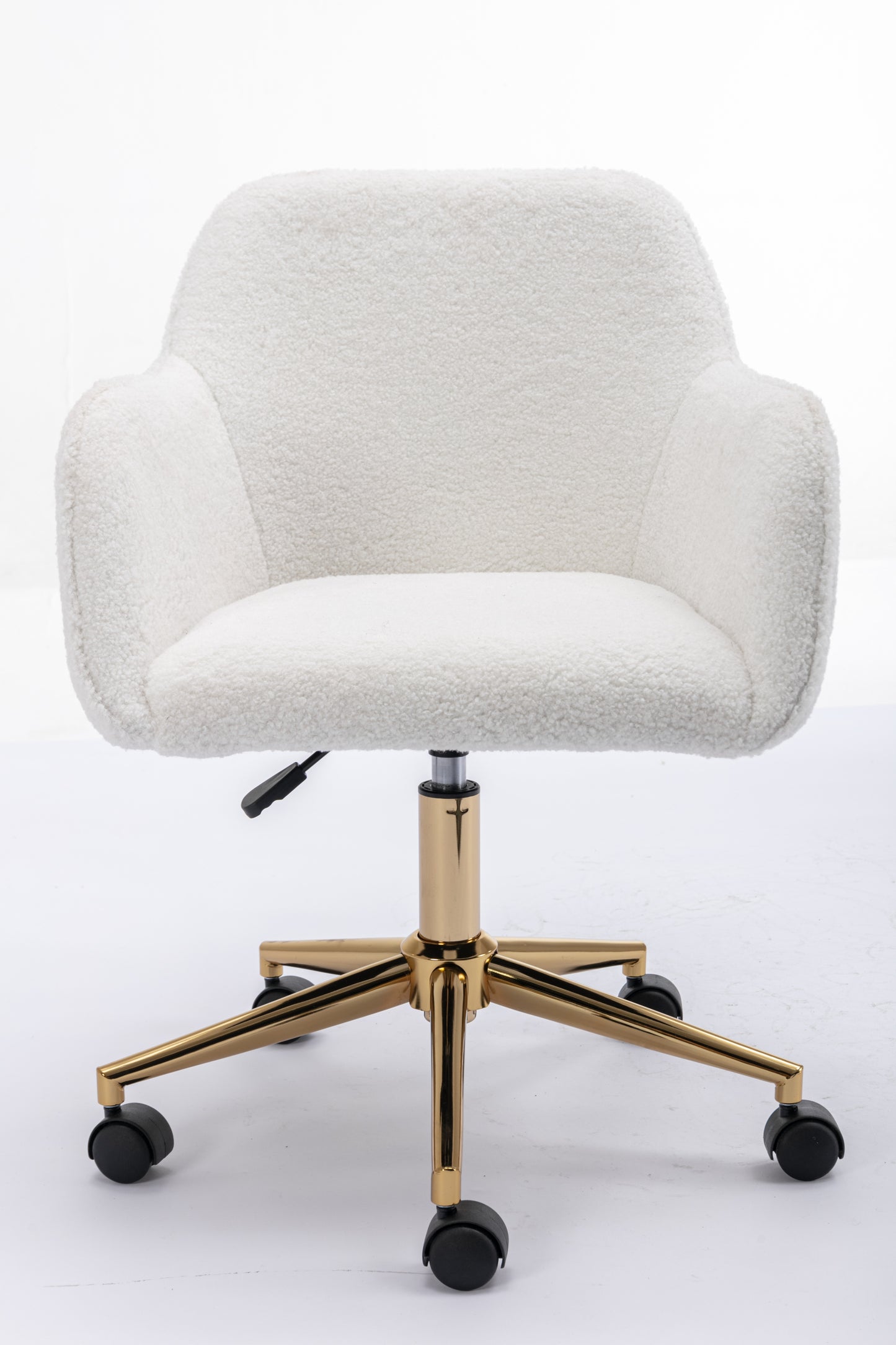 Chic Teddy Revolving Office Chair with Gold Legs