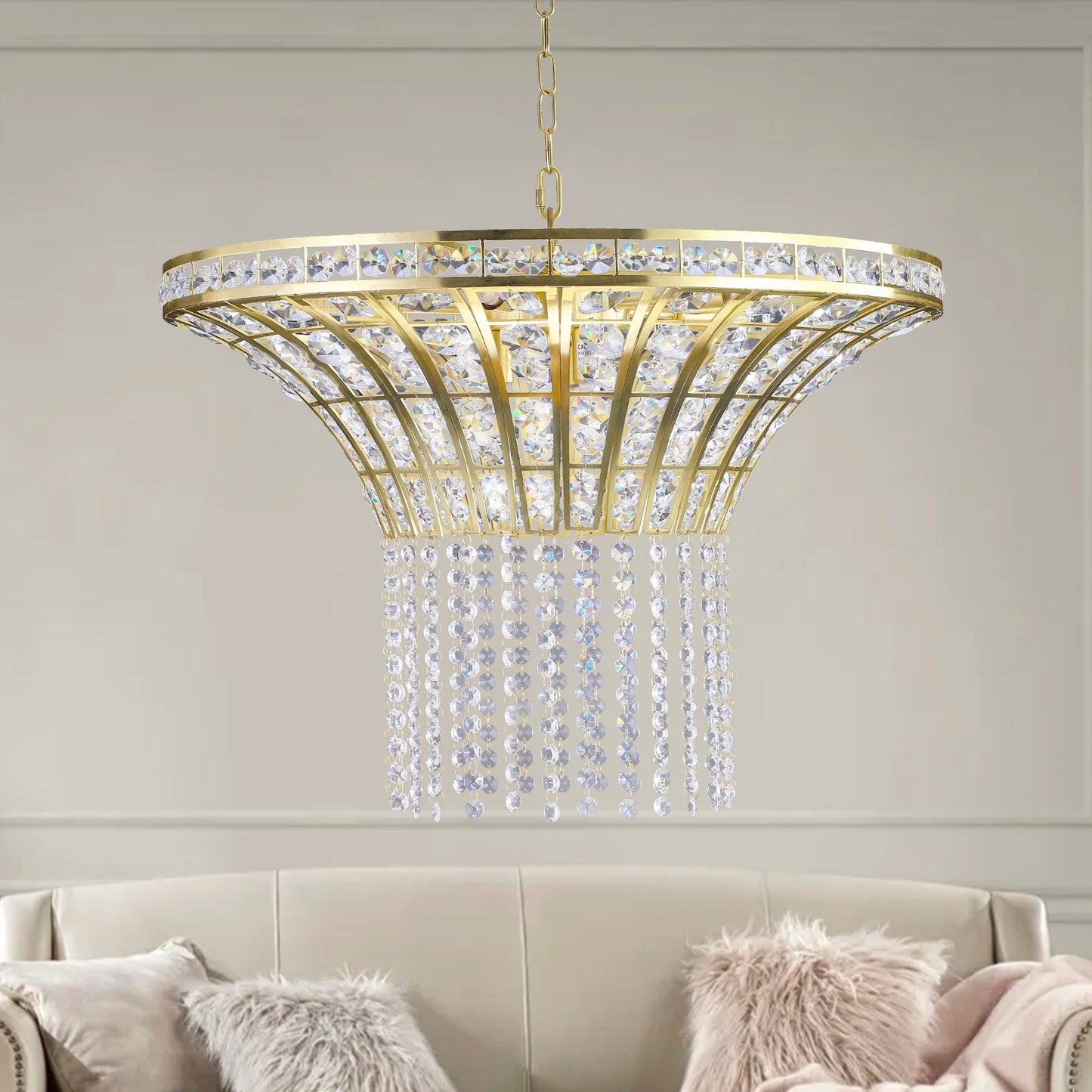 Glistening Waterfall Crystal Chandelier