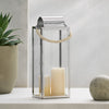 Shimmering Stainless Steel Lantern