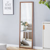 Elegant Wood Grain Full-Length Mirror