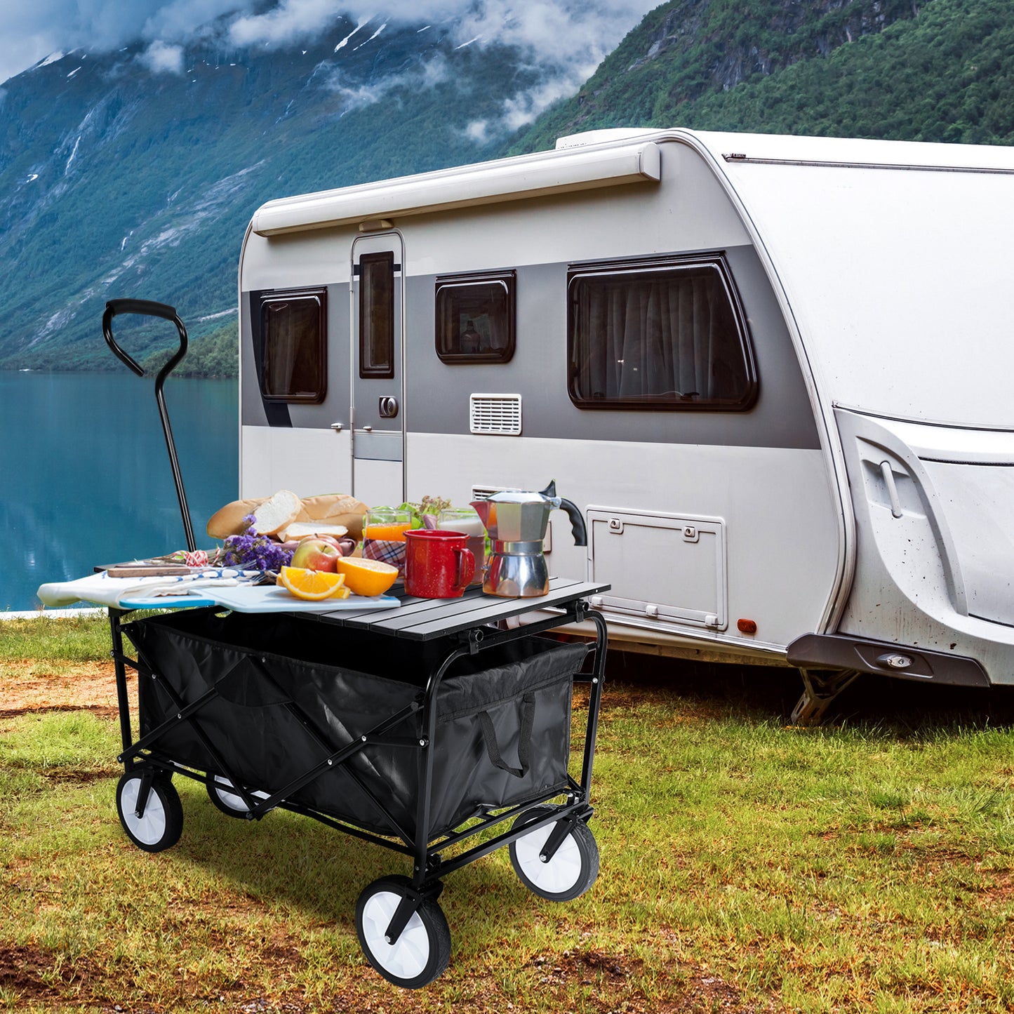 Versatile Outdoor Wagon and Table Combo