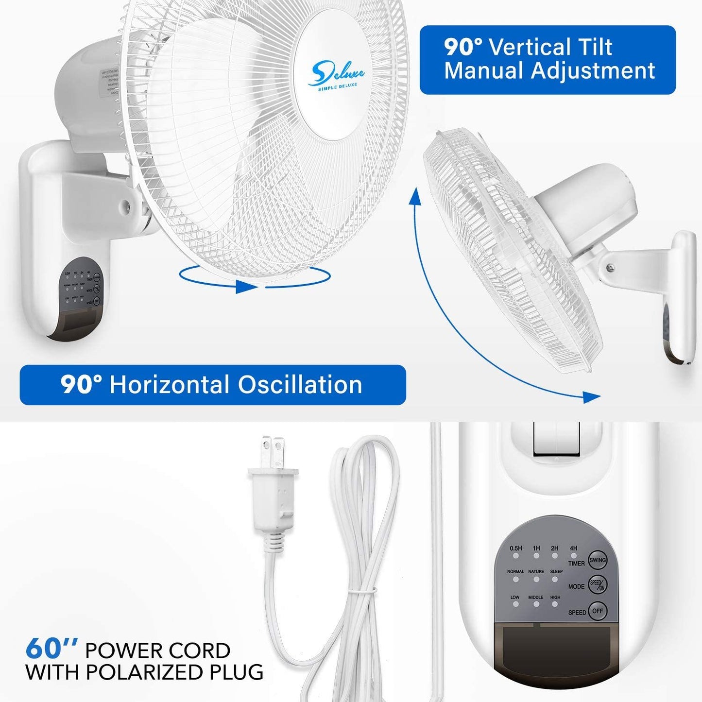 Cool Breeze Duo: Remote-Controlled Wall Fans