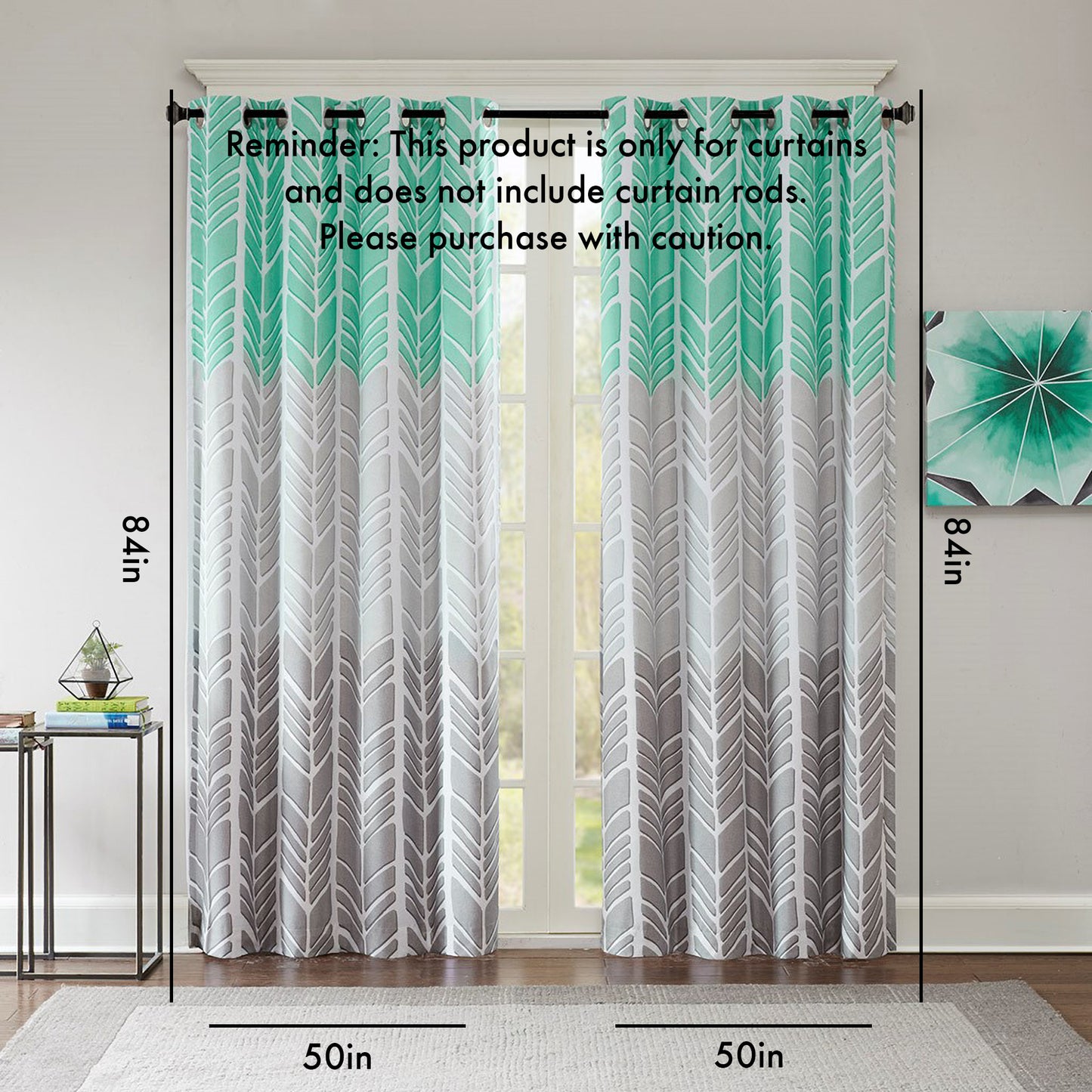 Total Blackout Printed Curtain Panel