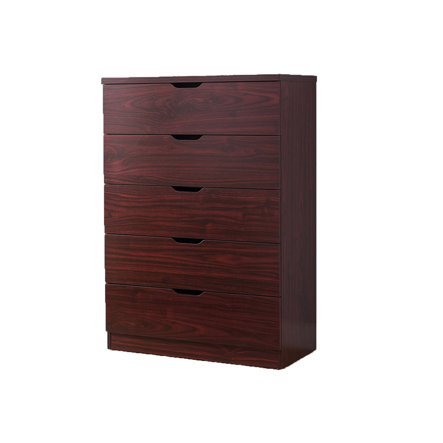 Chic Mahogany 5-Drawer Dresser