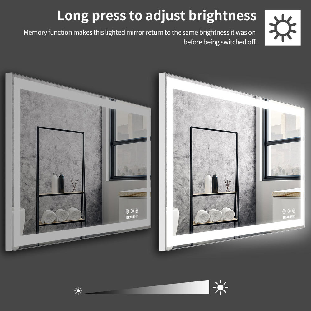 Smart Touch LED Vanity Mirror with Adjustable Lighting