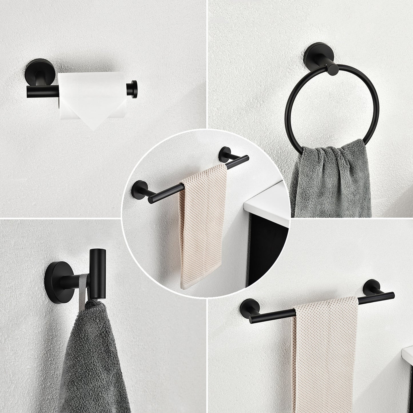 Stylish Stainless Steel Towel Rack Set