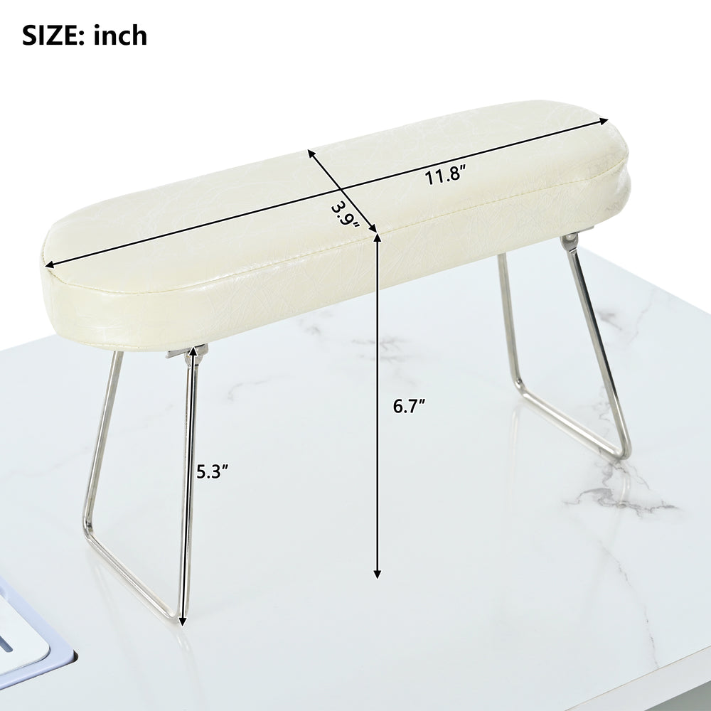 Chic Nail Table with Smart Vent & Cozy Cushion