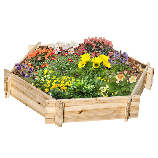 Hexagon Wooden Garden Bed