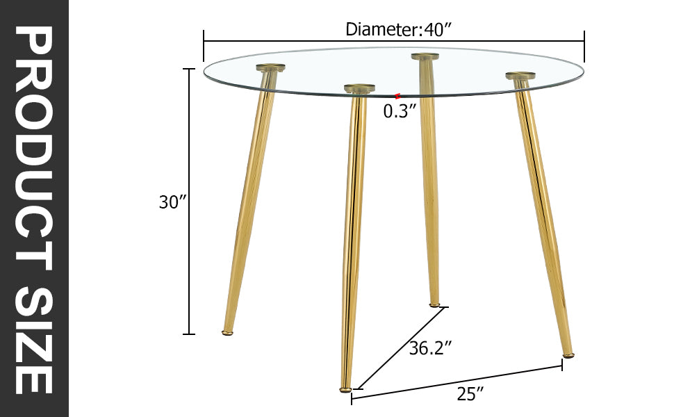 Simply Chic Gold Leg Dining Table