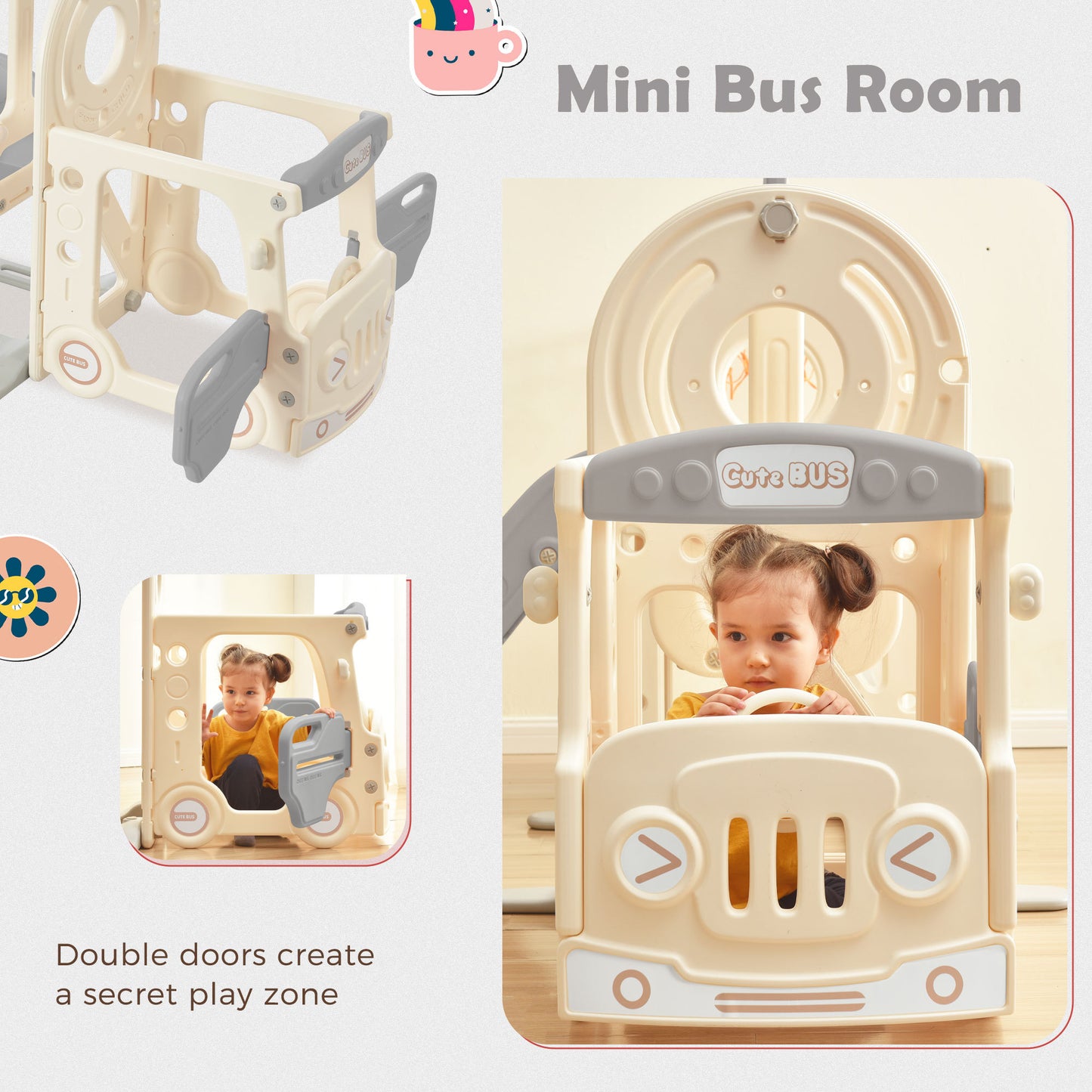 Sunny Bus Slide Playset