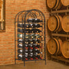 Chic Wine Haven - Stylish Lockable Black Wine Rack