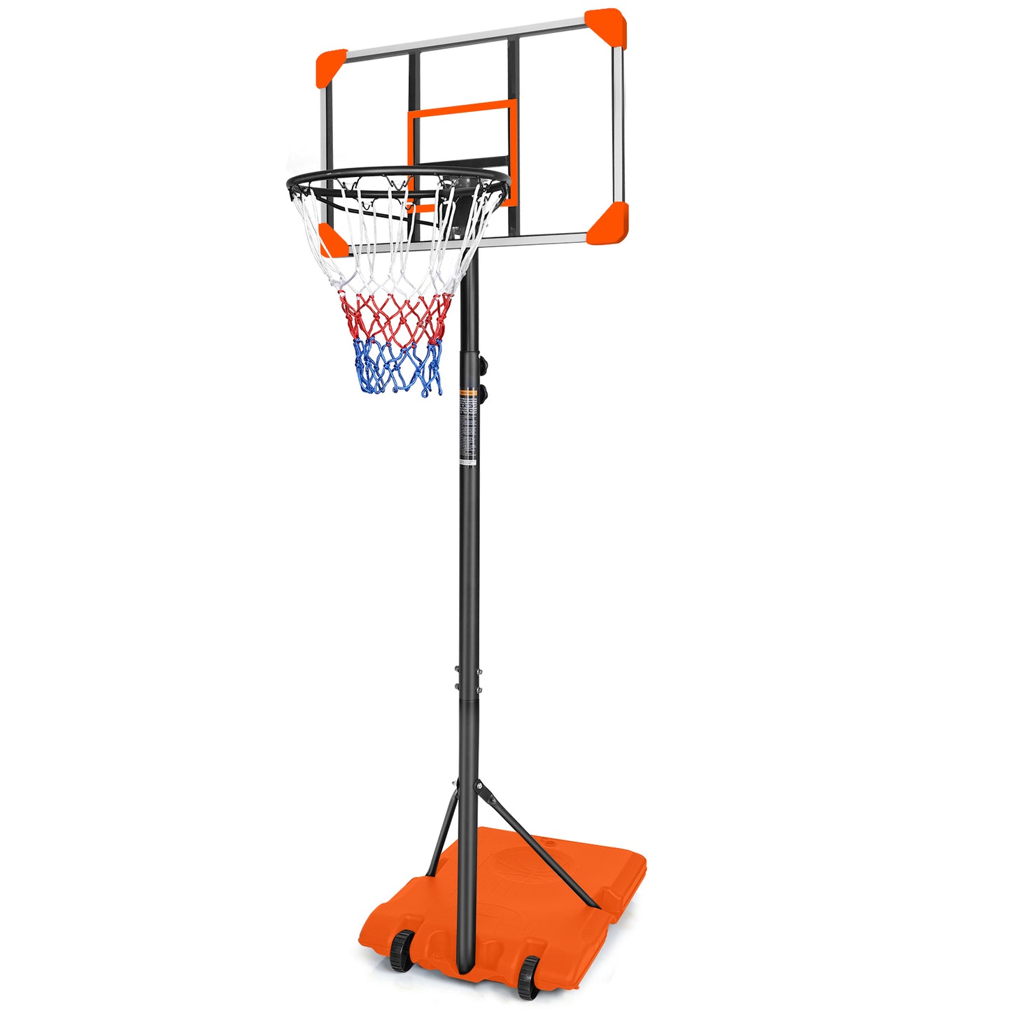 Easy-Move Adjustable Basketball Hoop for Indoor & Outdoor Fun