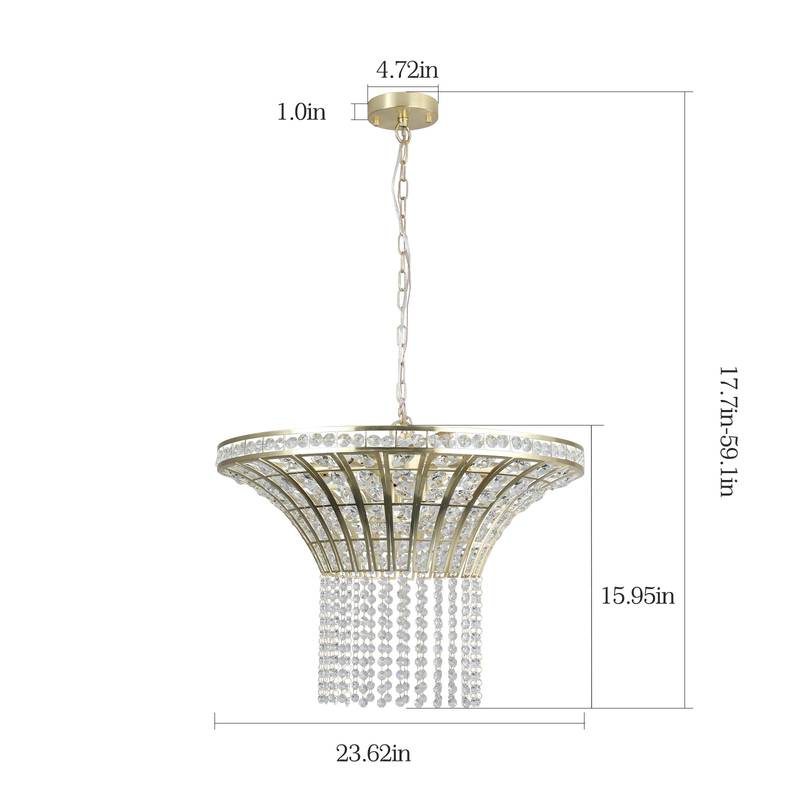 Glistening Waterfall Crystal Chandelier