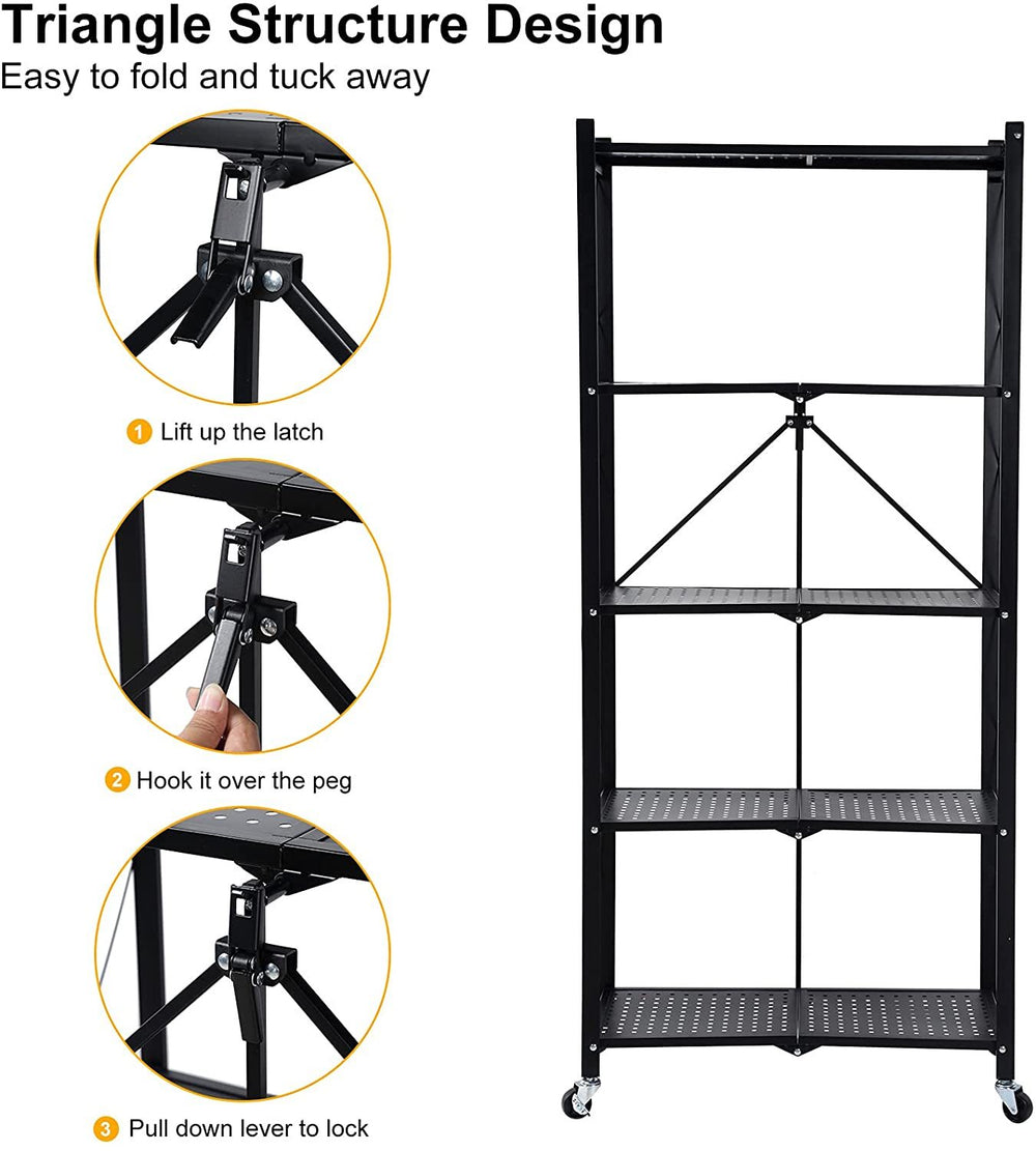 SmartFold Heavy-Duty Rolling Shelves