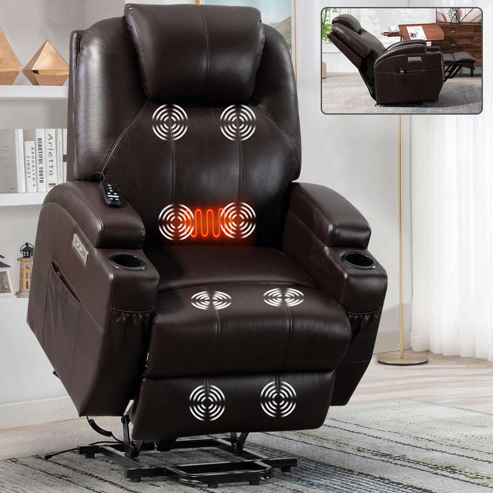 Cozy Lift Recliner with Vibration Massage and Heat for Seniors