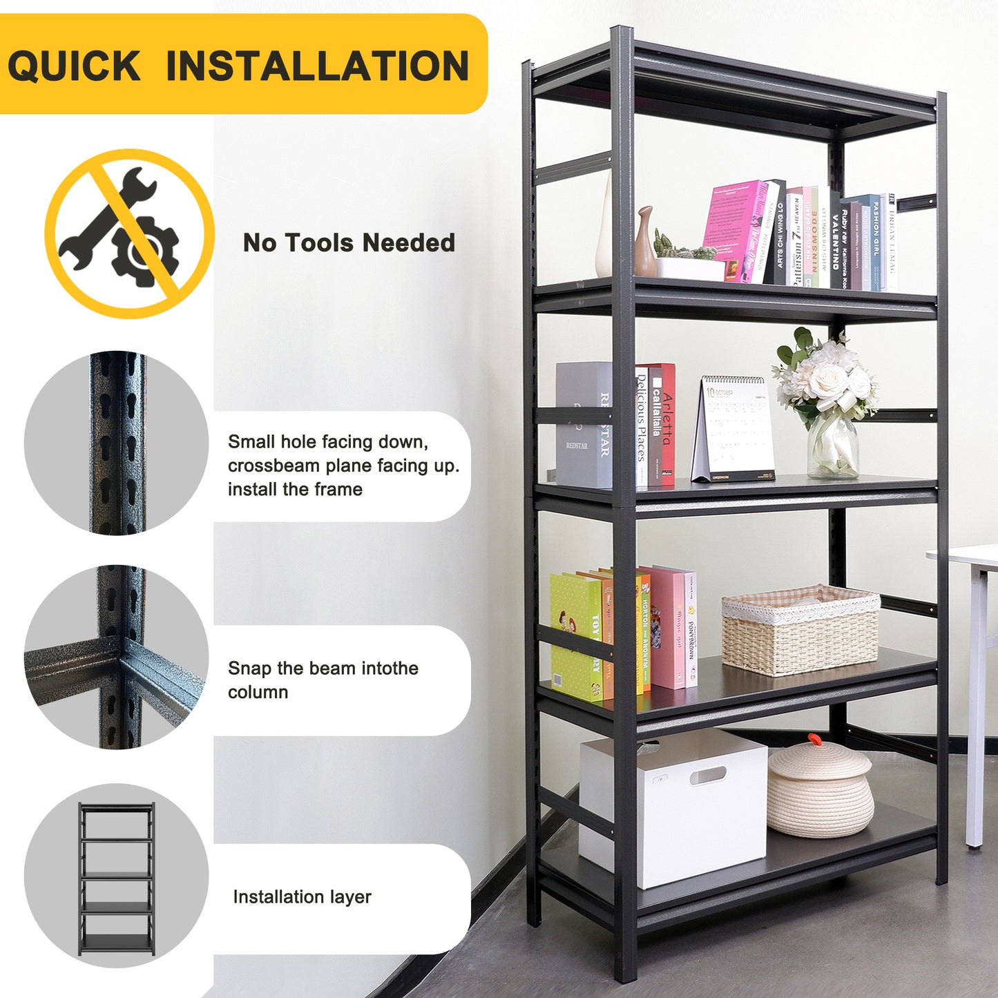 Sturdy Adjustable Storage Shelves for Kitchen & Garage