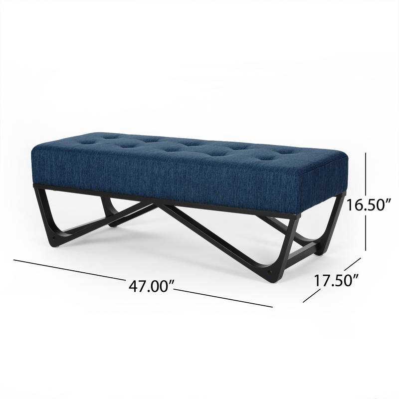 Cozy Navy Ottoman