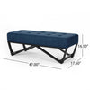 Cozy Navy Ottoman