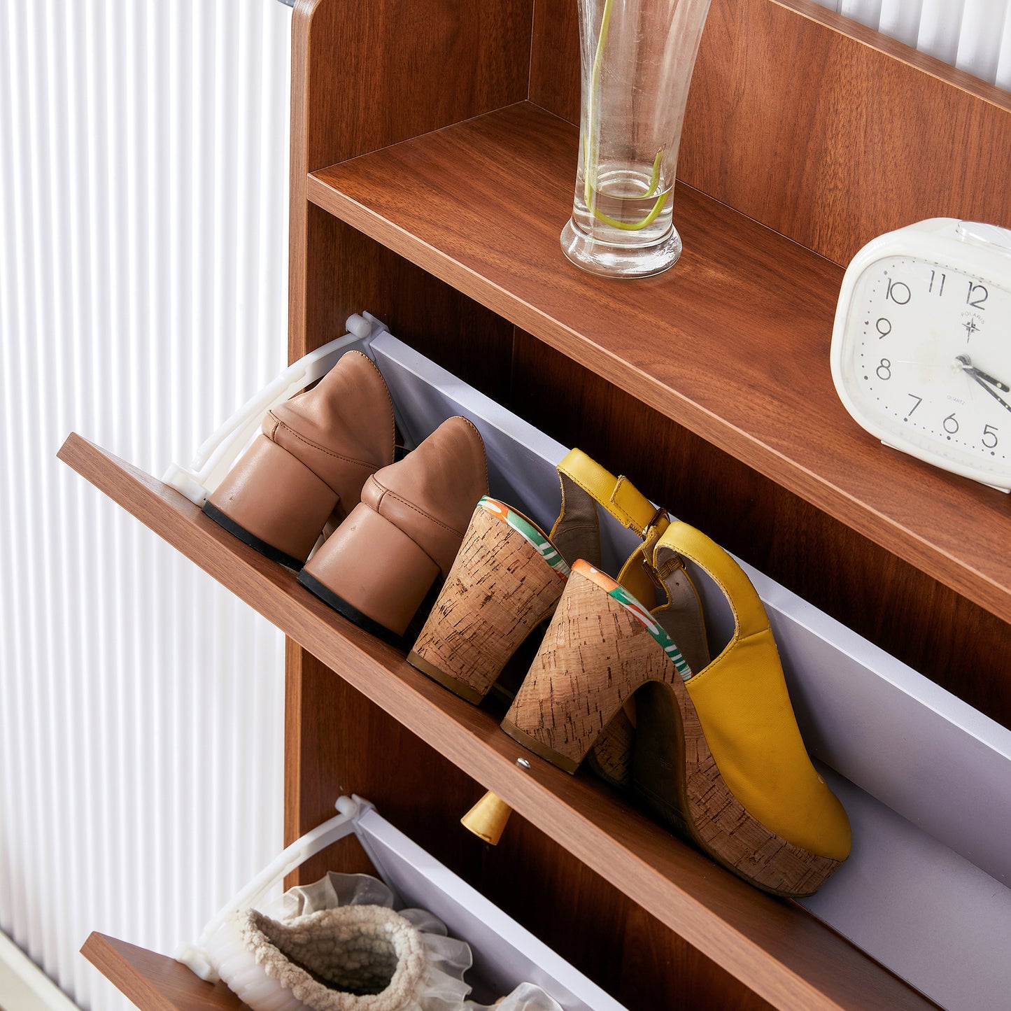 Chic Rattan Shoe Storage✨