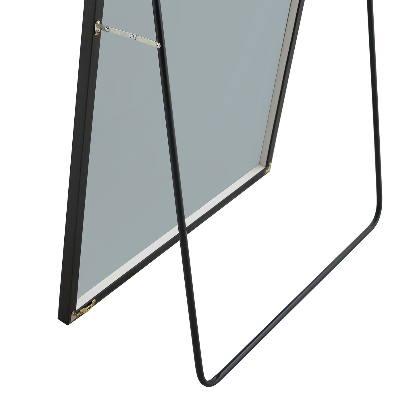 Chic Full-Length Black Wood Mirror