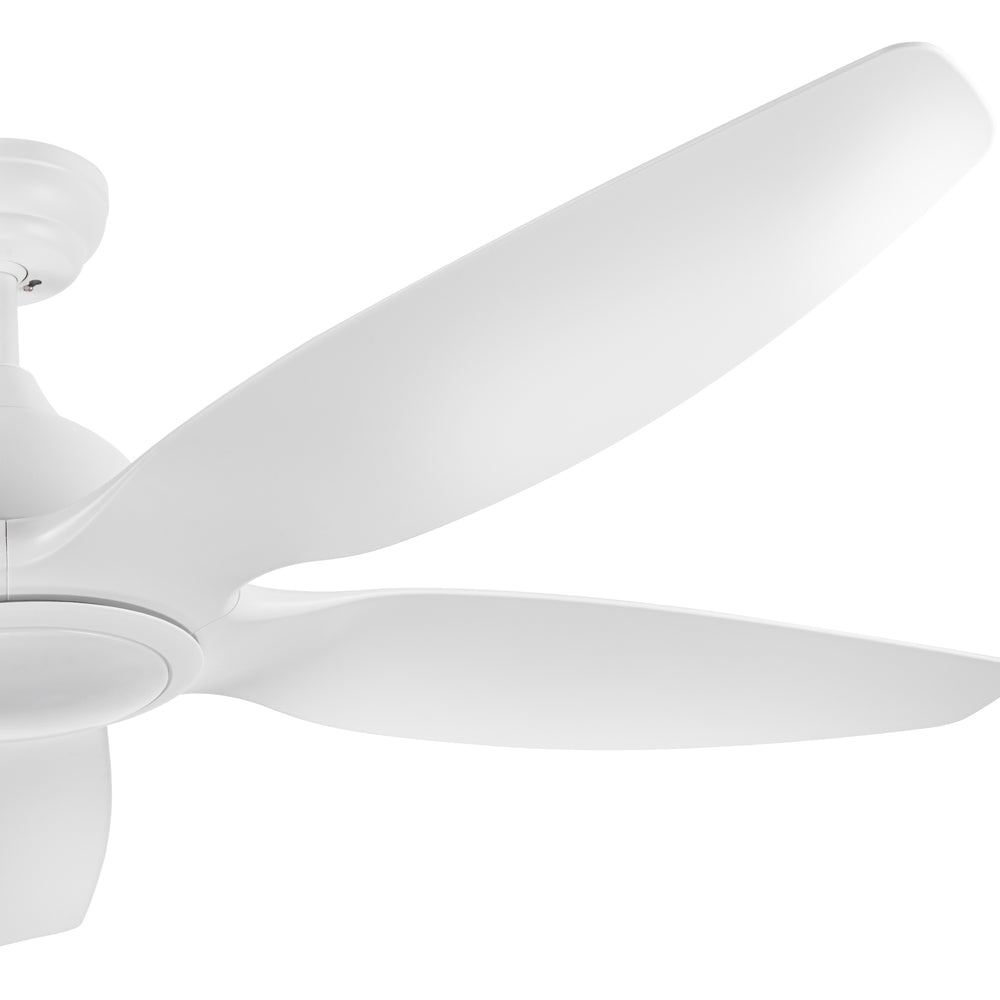 Sleek LED Ceiling Fan with White Blades