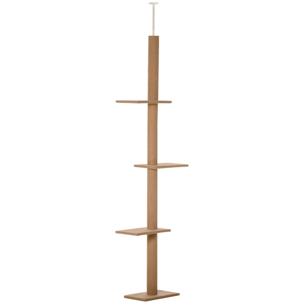 PawHut Cat Climber: Natural Play Tower with Scratch Posts