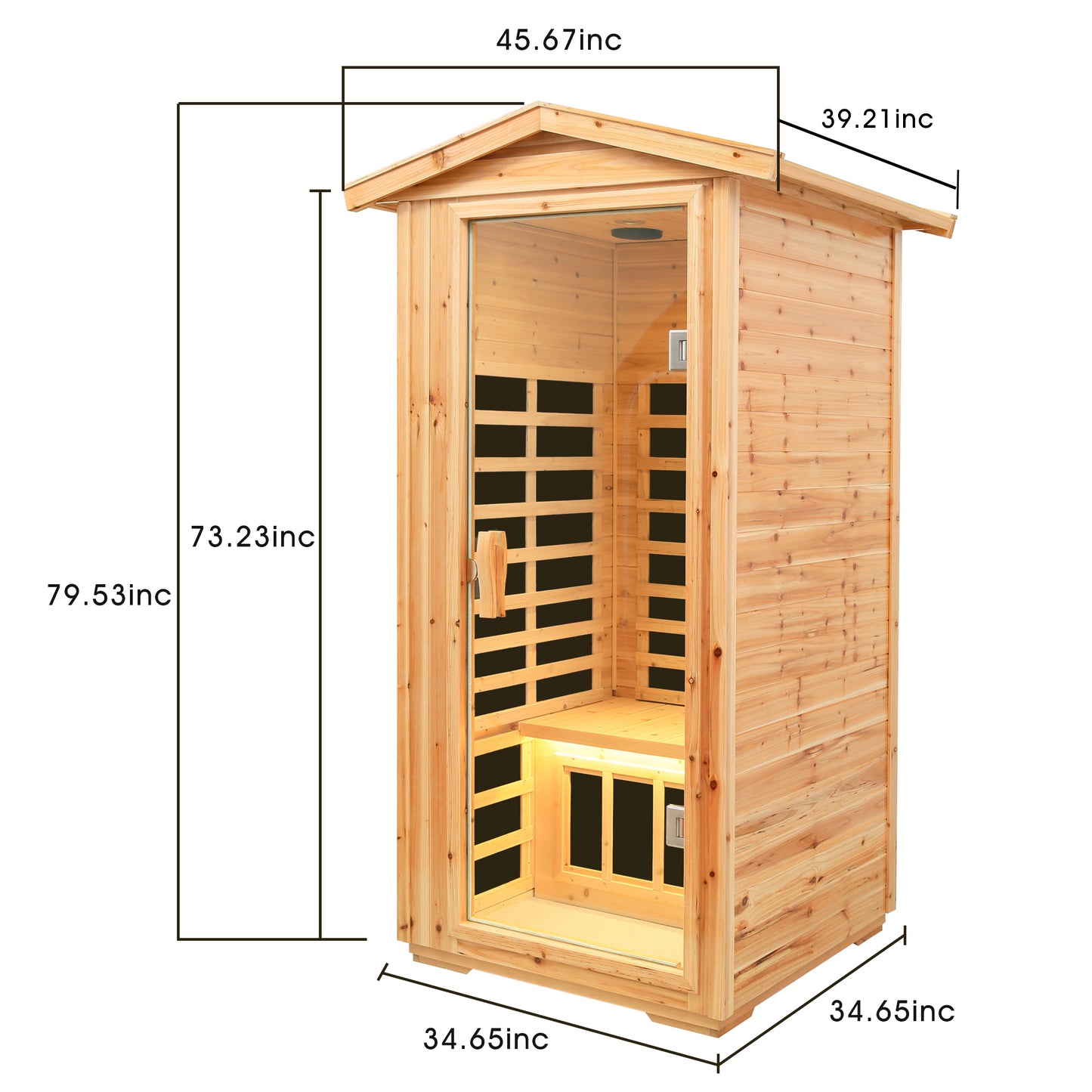 Cozy Infrared Outdoor Sauna for One