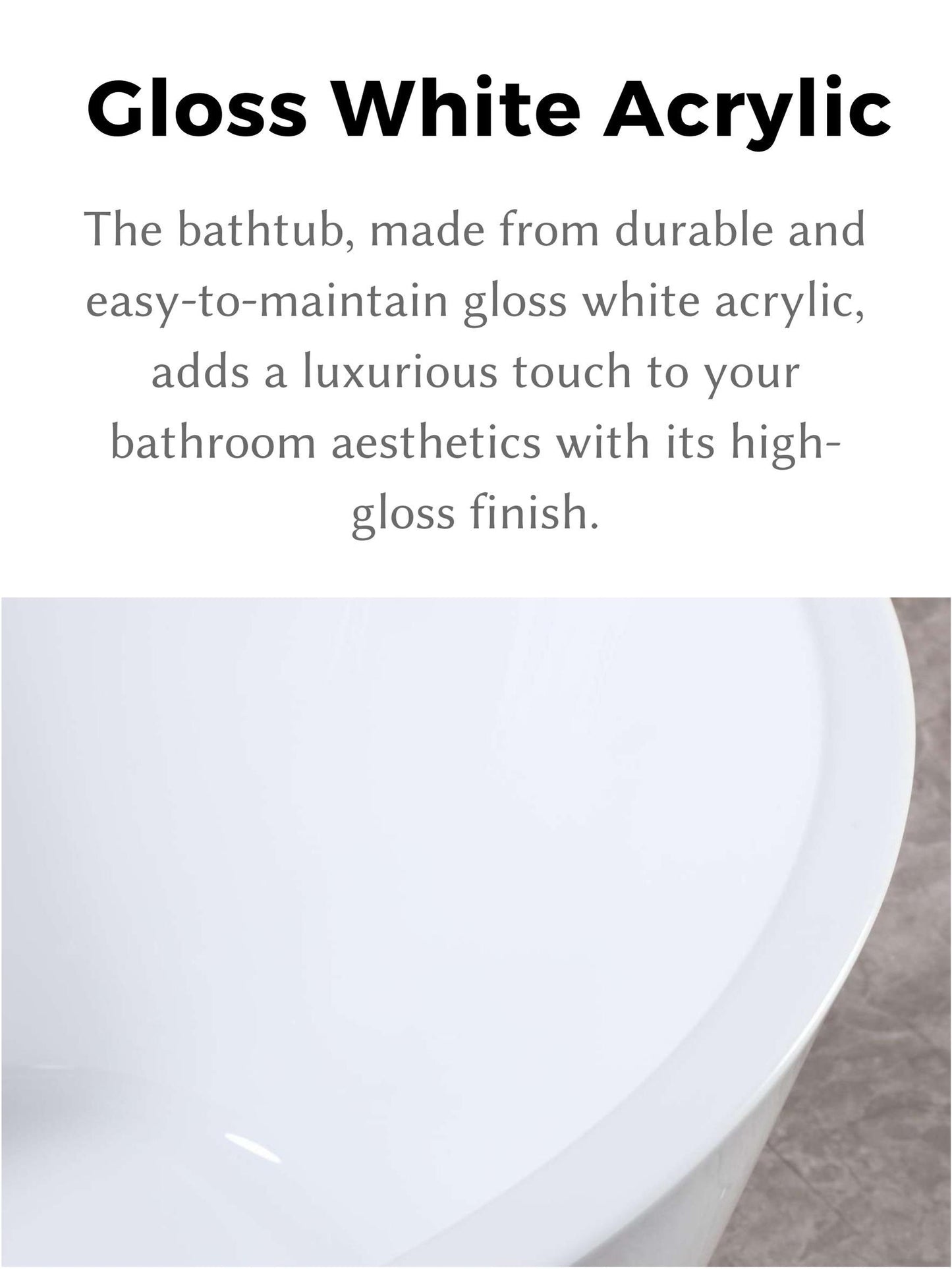 Chic Oval Acrylic Freestanding Bathtub