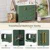 Charming Green Bathroom Vanity Set with Resin Sink