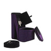 Chic Purple Velvet High Heel Jewelry Box with Secret Storage