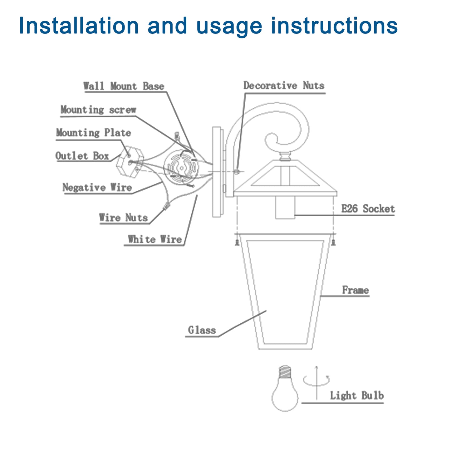 Stylish Waterproof Outdoor Wall Light