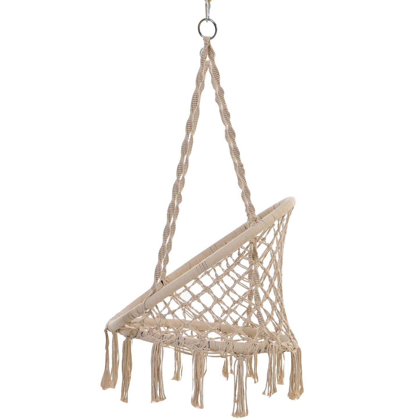 Cozy Macrame Swing Chair with Stand