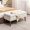 Cozy Off-White Storage Bench