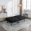 Sleek Black Convertible Sofa Bed