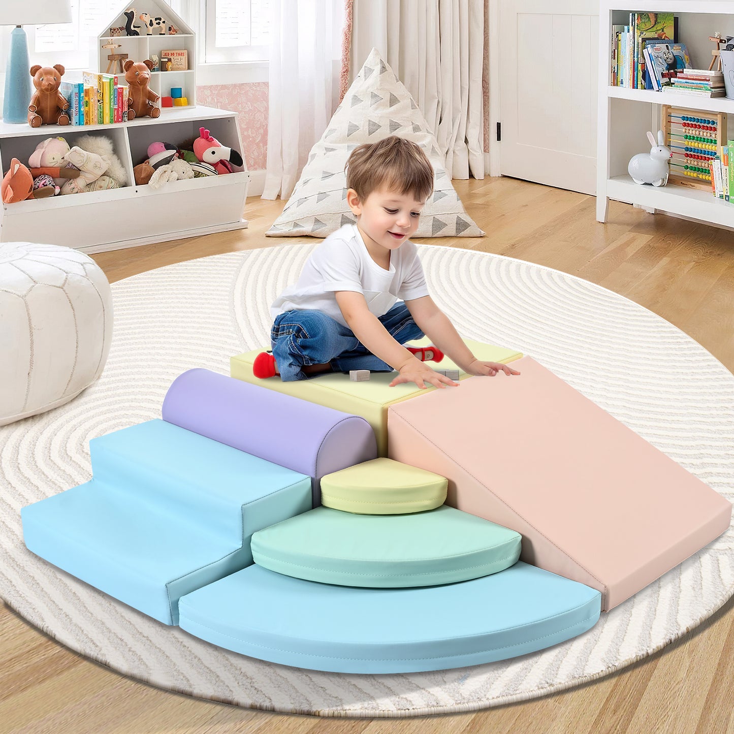 Colorful Soft Foam Climbing Playset for Toddlers