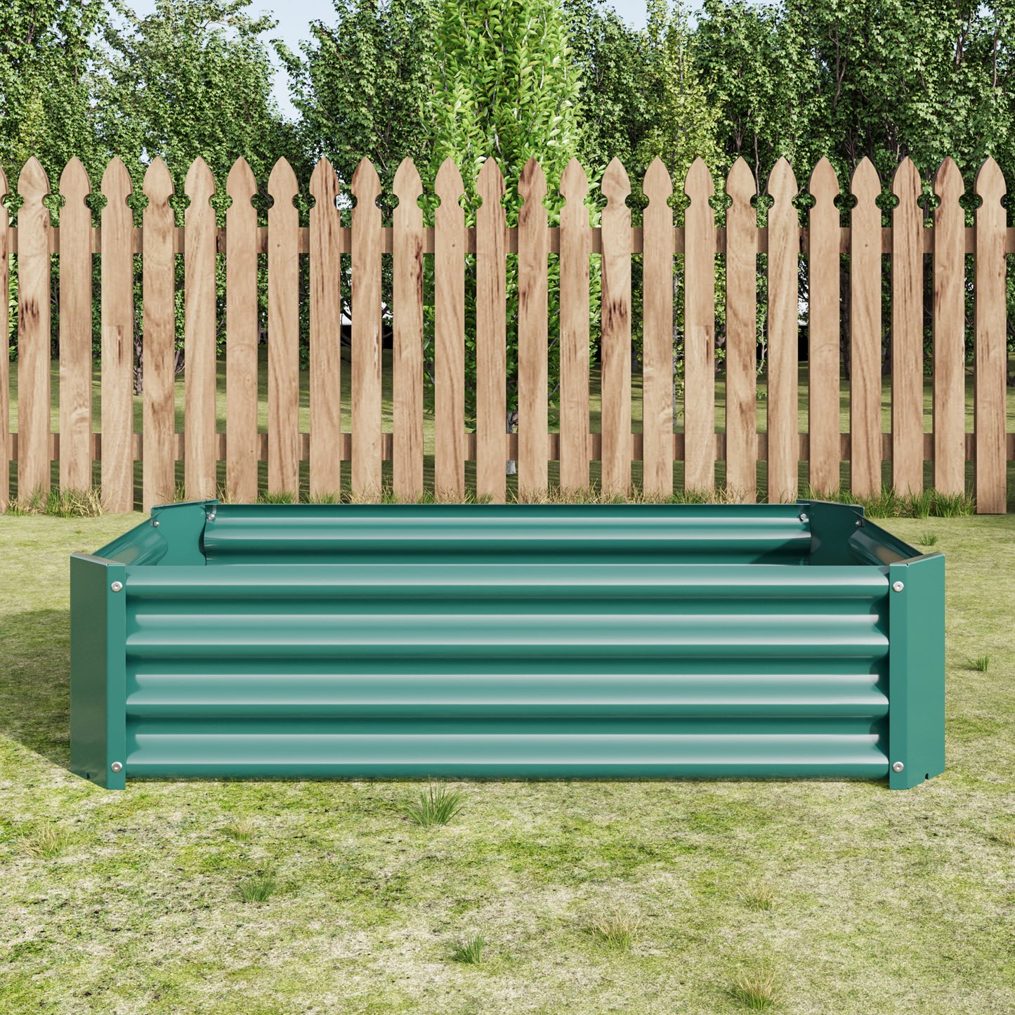 Veezyo Rectangular Metal Garden Bed - Perfect for Flowers & Veggies!