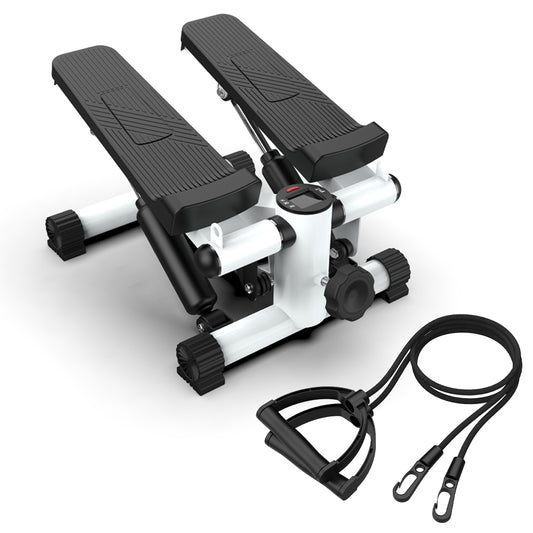 FitStep Mini: Compact Stair Climber with Resistance Bands & LCD Monitor