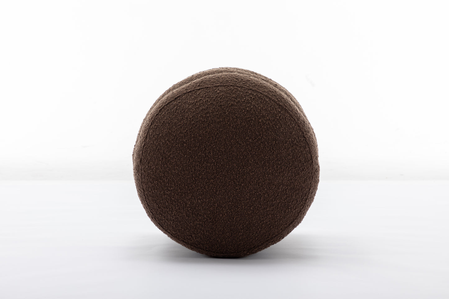 Chic Brown Boucle Ottoman