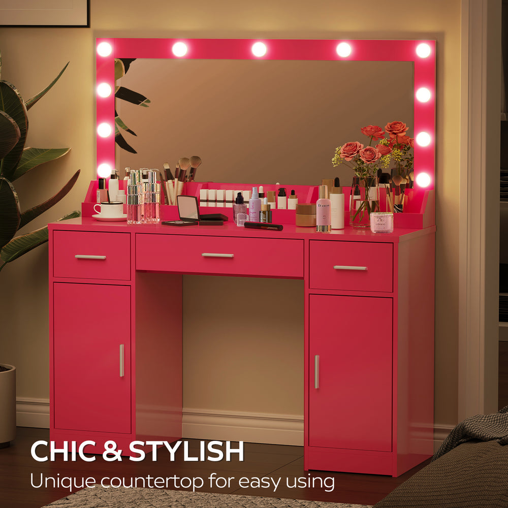 Sparkle & Shine Makeup Vanity in Rose Pink