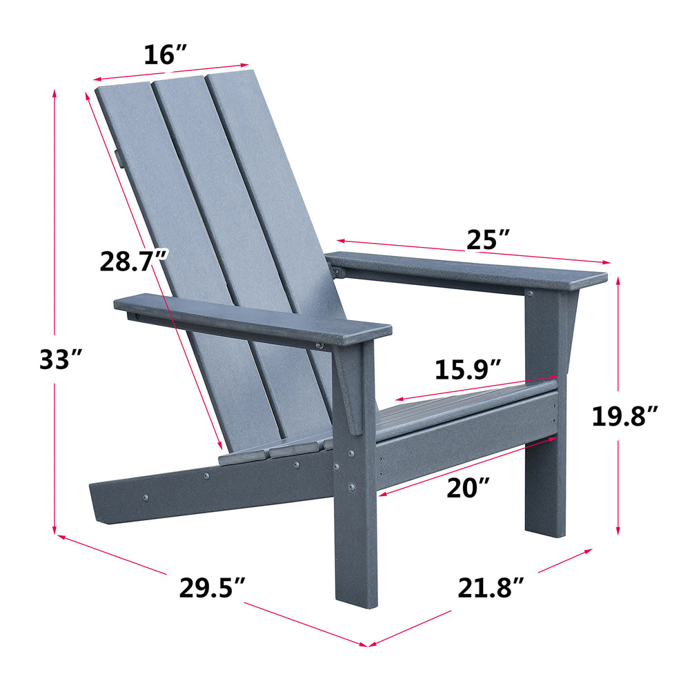 Cozy Grey Outdoor Adirondack Chair