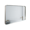 Sleek Silver Rounded Bathroom Mirror